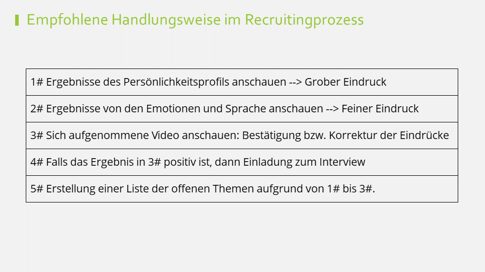Bis heute werden die KI-Engine hauptsächlich im Recruiting-Prozess. Hier einige Empfehlungen.