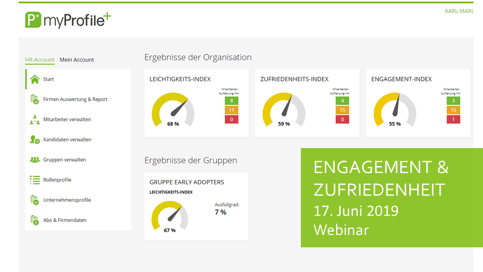 Webinar – ENGAGEMENT & ZUFRIEDENHEIT am 17. Juni 2019