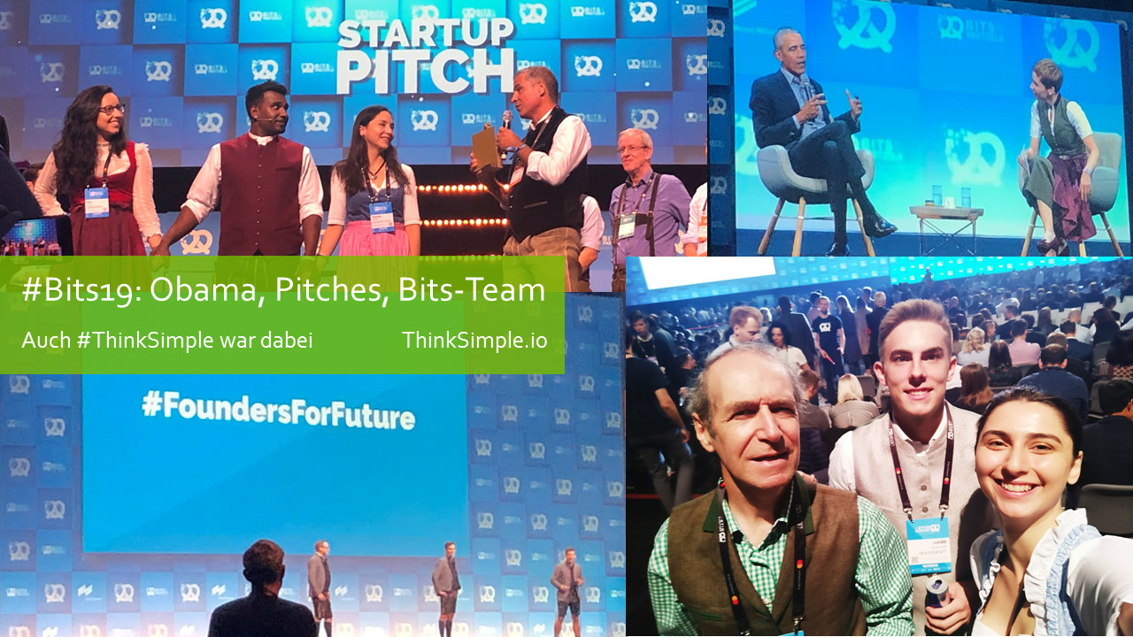 Eindrücke von #Bits19: Obama, Pitch-Wettbewerb, Bits-Gründerteam und ThinkSimple